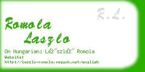 romola laszlo business card